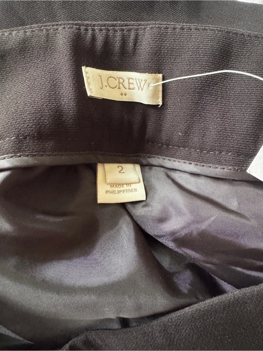 NWT J. Crew Black and Cream Textured Front Shorts- sz 2